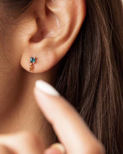 Two-Piece Trapeze Earrings - 14K Gold