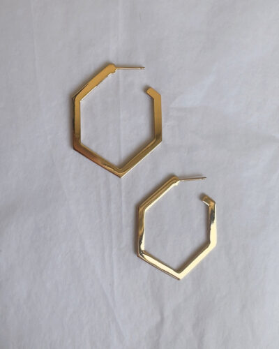 Geo Hoop 03 Earrings - 18kt Gold Vermeil