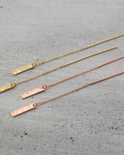 Ripple Thread Earrings - 14K Gold