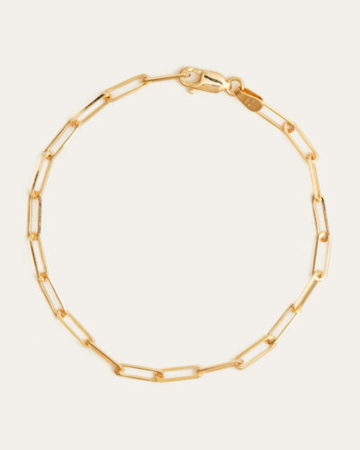 Paperclip Chain Bracelet - 9ct Gold