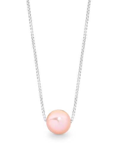Irene Necklace - Sterling Silver Rhodium Plated (White Pearl)