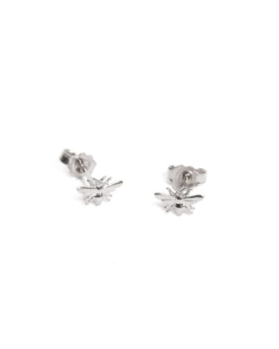Tiny Honey Bee Stud - 9CT White Gold