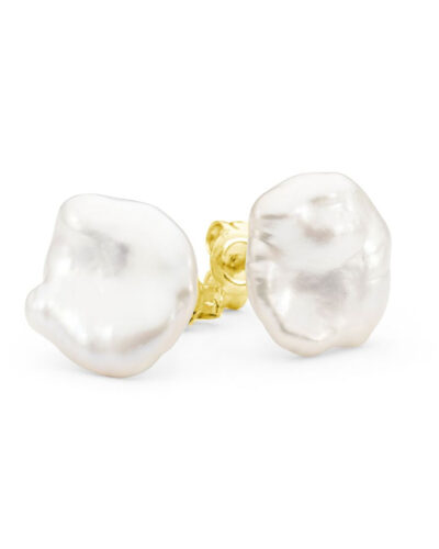 Pebble Studs - 9ct Yellow Gold