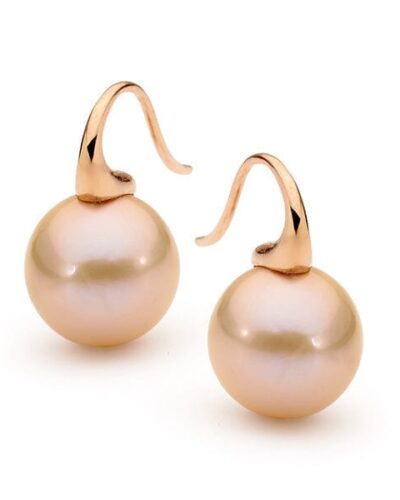 Prudence Edison Earrings - 9ct Rose Gold (Natural White Pearl)