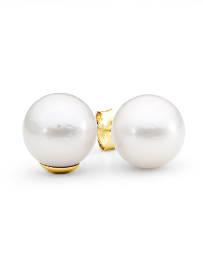 Prudence Studs - 9ct Yellow Gold (Natural White Pearl)