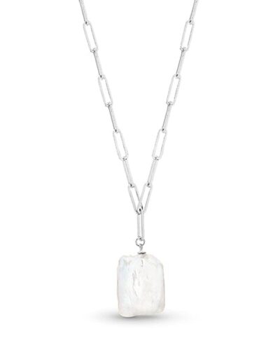 Regal Links Necklace - Sterling Silver Rhodium Plated (45cm)