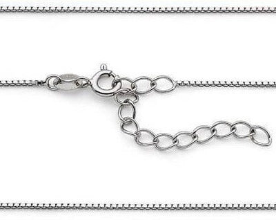 Silver Box Chain - Sterling Silver Rhodium Plated