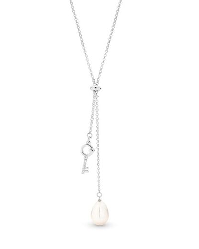 Treasured Key Necklace - Sterling Silver Rhodium Plated