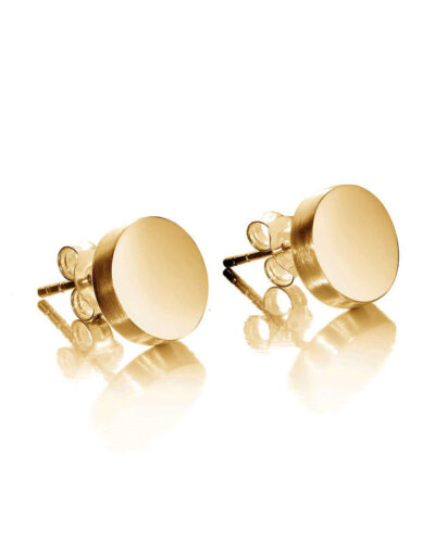 Small Disc Earrings - Gold Vermeil