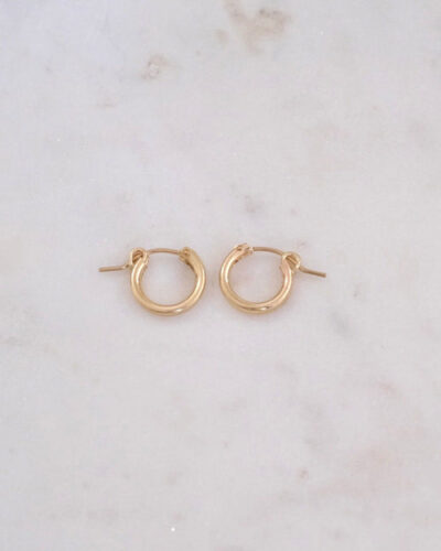 14K Gold filled Huggie Hoops (13mm)
