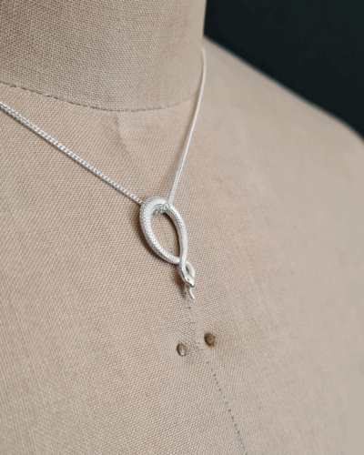 Snake Necklace - Sterling Silver
