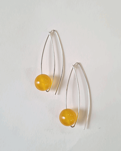 Nerida Silver & Stone Earrings - Bumblebee