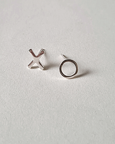 Hugs & Kisses Studs - Sterling Silver - test