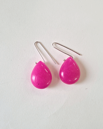Pink Agate Drops - Sterling Silver - test