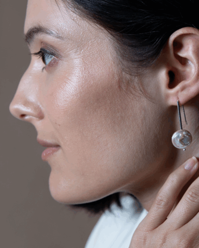 Pearl Moon Earrings - Sterling Silver - test