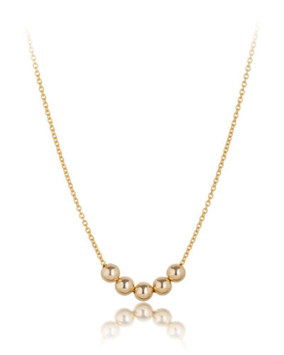 Christine 5 Ball Necklace - 9K Gold
