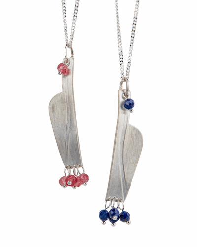Amphora Necklace - Sterling Silver, Lapis Lazuli