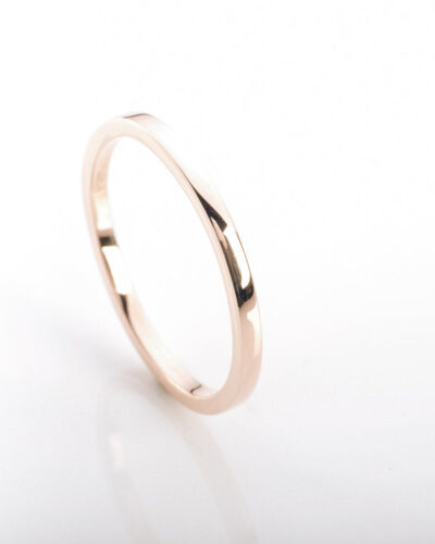 Square Stacker Ring - 18ct Gold