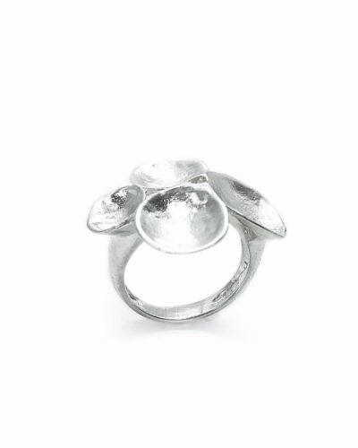 Concave Bohemian Circles Ring - Sterling Silver