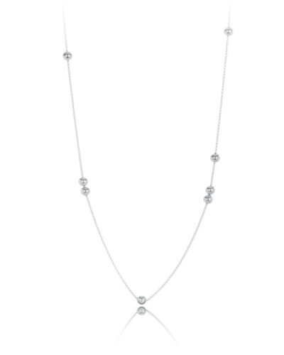 Caroline Long Chain Necklace - Sterling Silver