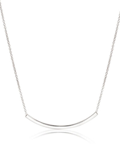 Curved Bar Necklace - Sterling Silver