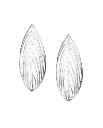 Handmade Gardenia Leaf Earrings - Sterling Silver