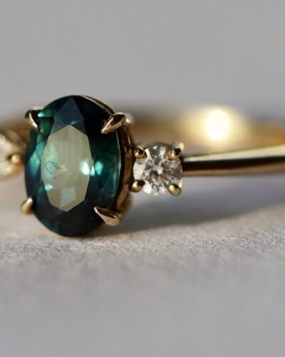 Reney Ring - 9ct Gold, Sapphire & Diamond
