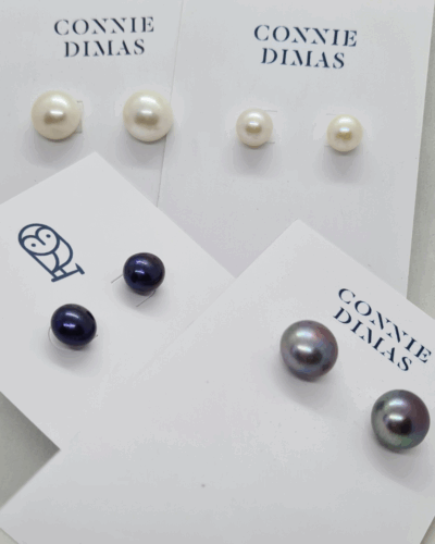 Pearl Studs - Sterling Silver (Small) - test