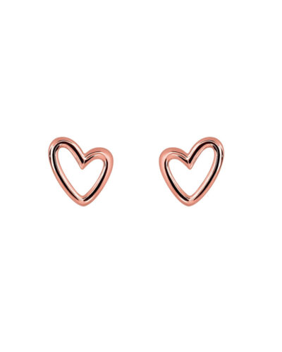 Little Heart Studs - 18K Rose Gold Plated