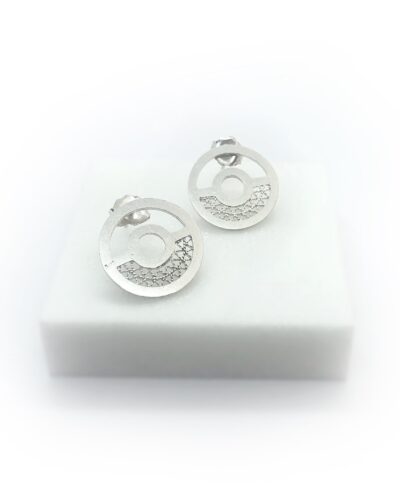 NEO Circle Studs Earrings - Sterling Silver