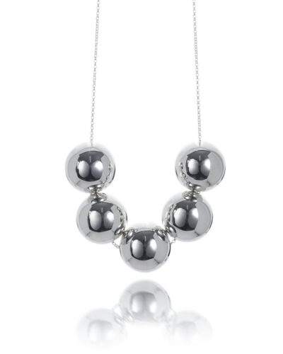 5 Ball Necklace - Sterling Silver