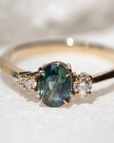 Penelope Ring - 9ct Gold, Sapphire & Diamond