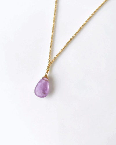 Amethyst Drop Necklace