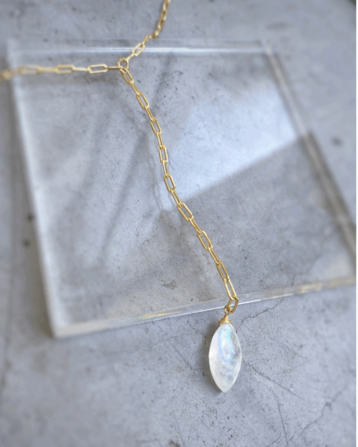 Moonstone Marquise Y Necklace