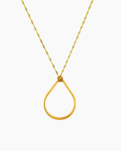 Teardrop Necklace - 9K Gold