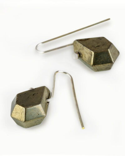Pyrite Gem Earrings - Sterling Silver - test