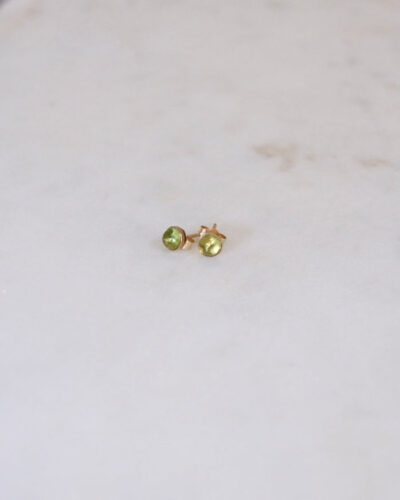Peridot Round Stud Earrings