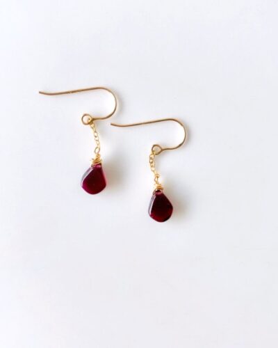 Garnet Simple Earrings