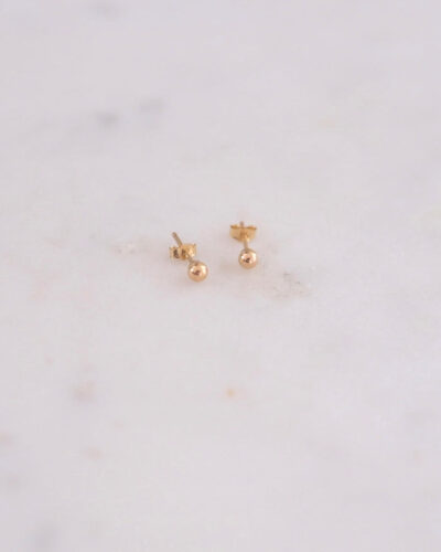 Petite Gold Ball Stud Earrings