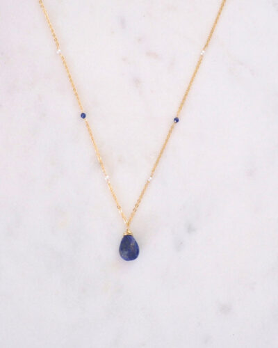 Lapis Lazuli Bohemian Necklace (18 inch / 45cm)