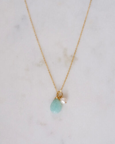 Amazonite Pearl Necklace
