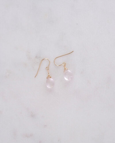 Rose Quartz Drop Earrings