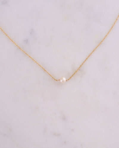 Petite Pearl Simple Necklace (14 inch / 35cm)