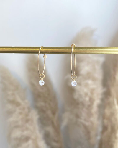 Elegance Flat Hoop Earrings (20mm)