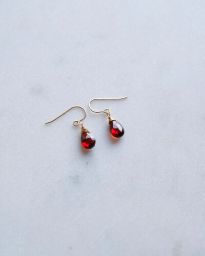 Garnet Drop Earrings
