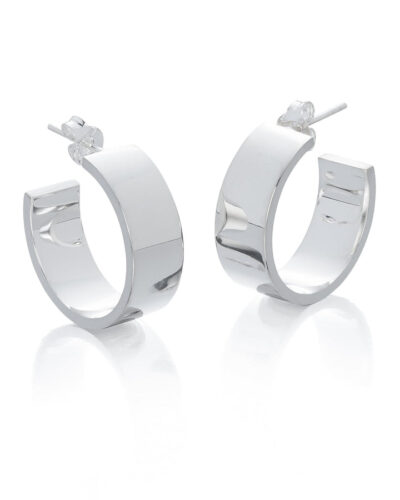 7mm Hoop Earrings - Sterling Silver