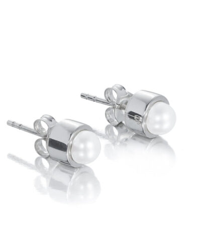 Pearl Stud Earrings - Sterling Silver