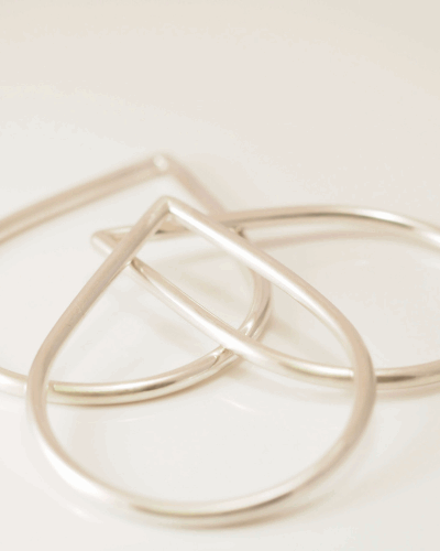 Teardrop Bangle - Sterling Silver - test
