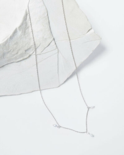 Three Little Rice Pearls - Sterling Silver (50cm)