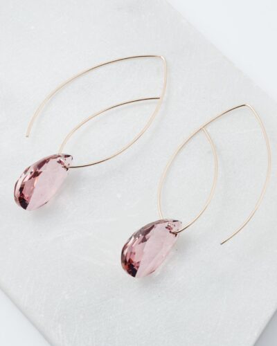 Pathways - 14k Gold Filled, Large Crystal (Antique Pink)